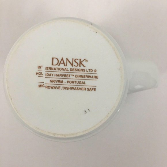 Dansk Holiday Harvest Mug Fruit Ribbons Christmas Cup International Designs - Picture 6 of 7